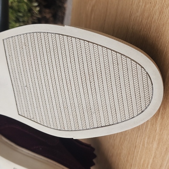 Frye  Gemma fringe Kiltie Bordeaux wine burgundy Sneakers Size 7 - Picture 8 of 15